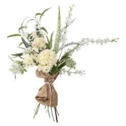 Symphonie bukett kunstig 30x103 cm hvite blomster