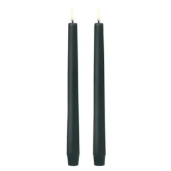 Taper Candles kronelys 2,3x25 cm 2 stk svart
