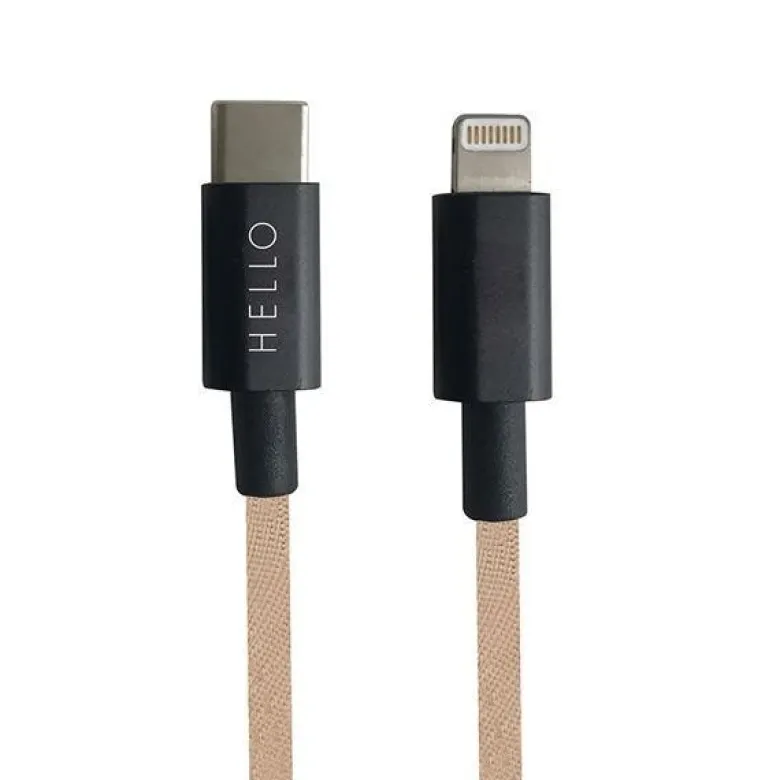 Tech Favourite kabel USBC til lightning 1m beige
