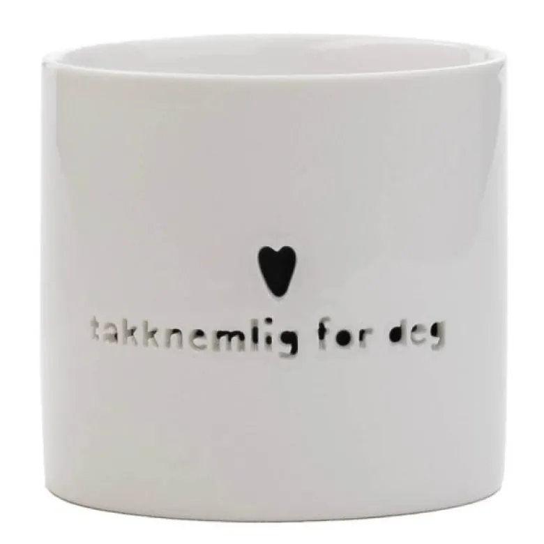 Telysholder medium takknemlig for deg