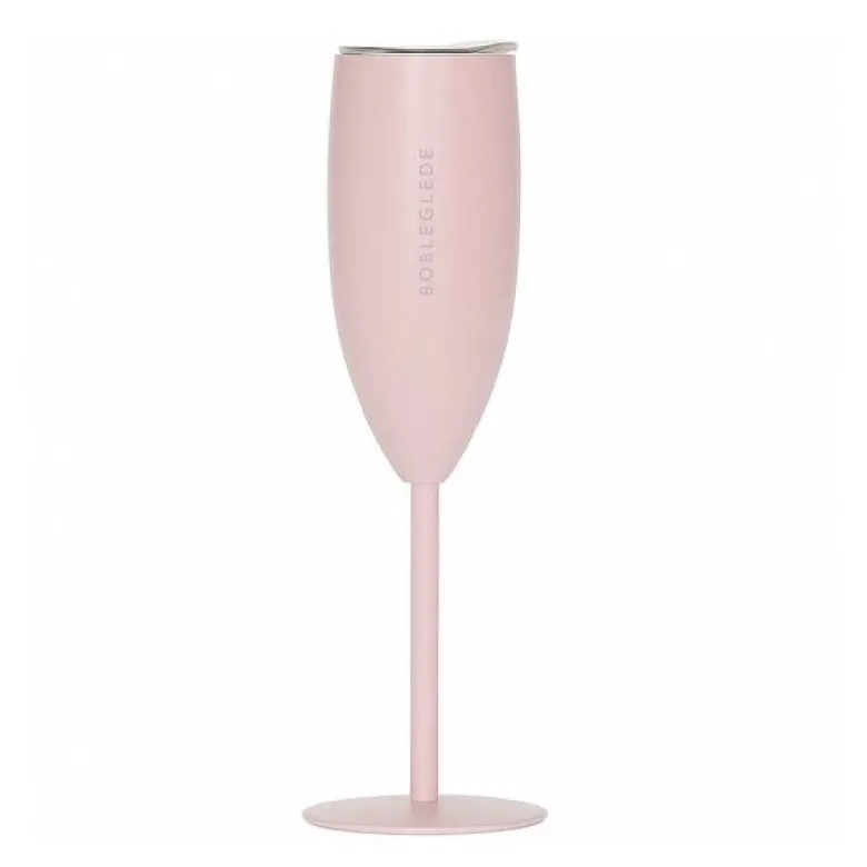 Termo champagneglass BOBLEGLEDE 12 cl dus rosa