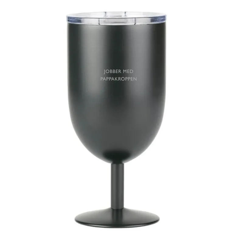Termo ølglass JOBBER MED PAPPAKROPPEN 40 cl sort