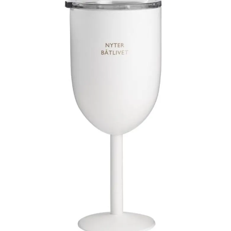 Termo vinglass nyter båtlivet 40 cl hvit