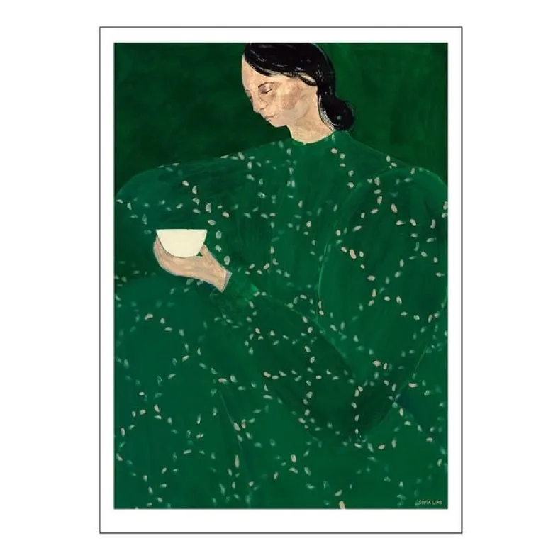 The Poster Club x Sofia Lind poster 50x70 cm coffee alone at place de clichy
