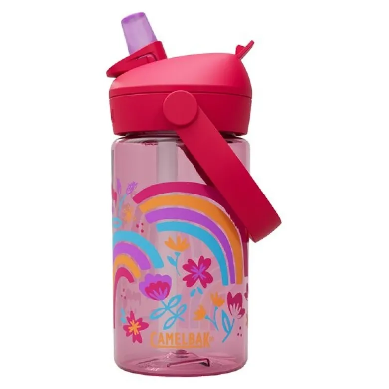 Thrive Flip Straw Kids drikkeflaske 0,4L rainbow floral