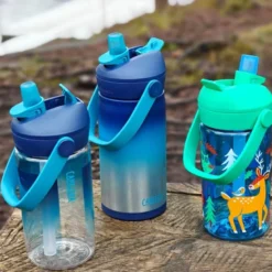 Thrive Flip Straw Kids drikkeflaske 0,4L friendly forest