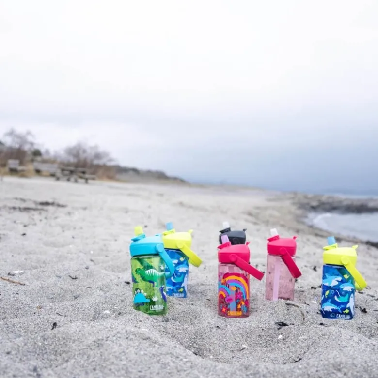 Thrive Flip Straw Kids drikkeflaske 0,4L sharks and rays