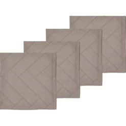 Tiles damask tøyserviett 4 stk taupe