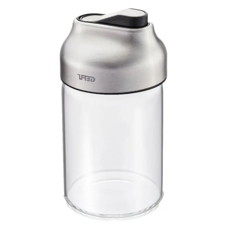 Tip sukkerstrøer 180 ml klar/stål