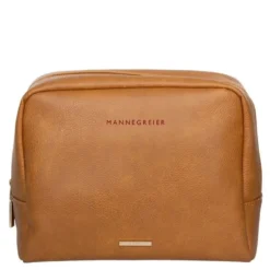 Toalettmappe mannegreier 24x20x10 cm cognac brun