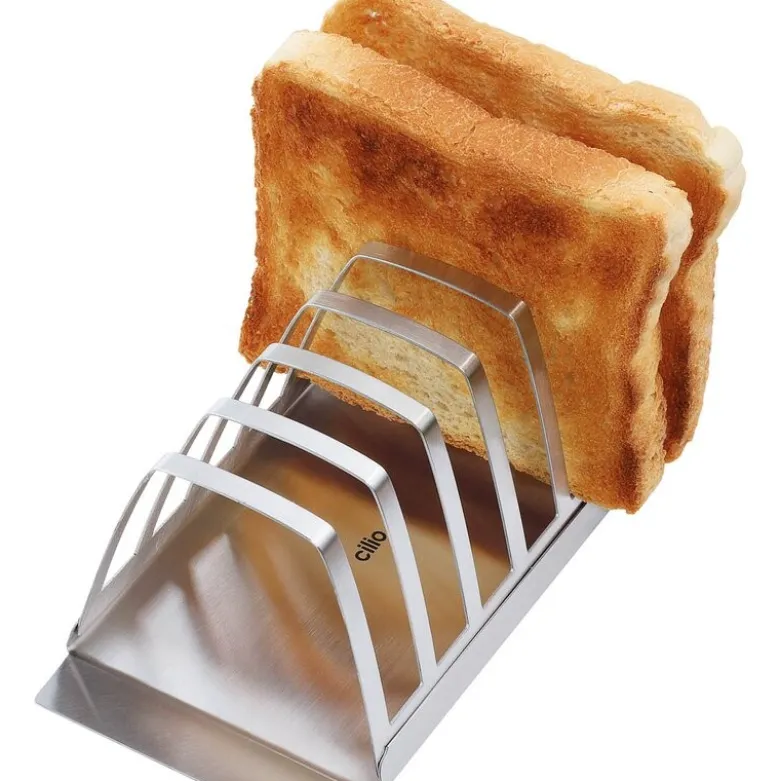 Toaststativ 6 skiver rustfritt stål