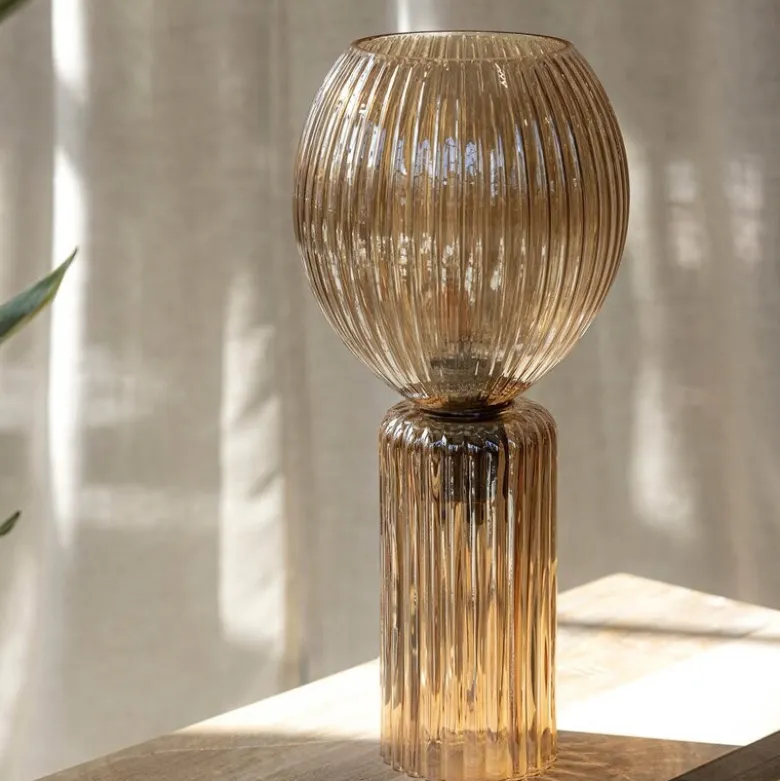 Toulipa bordlampe 40 cm amber