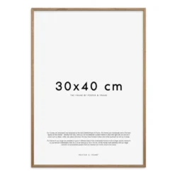 Treramme 30x40 cm lys eik