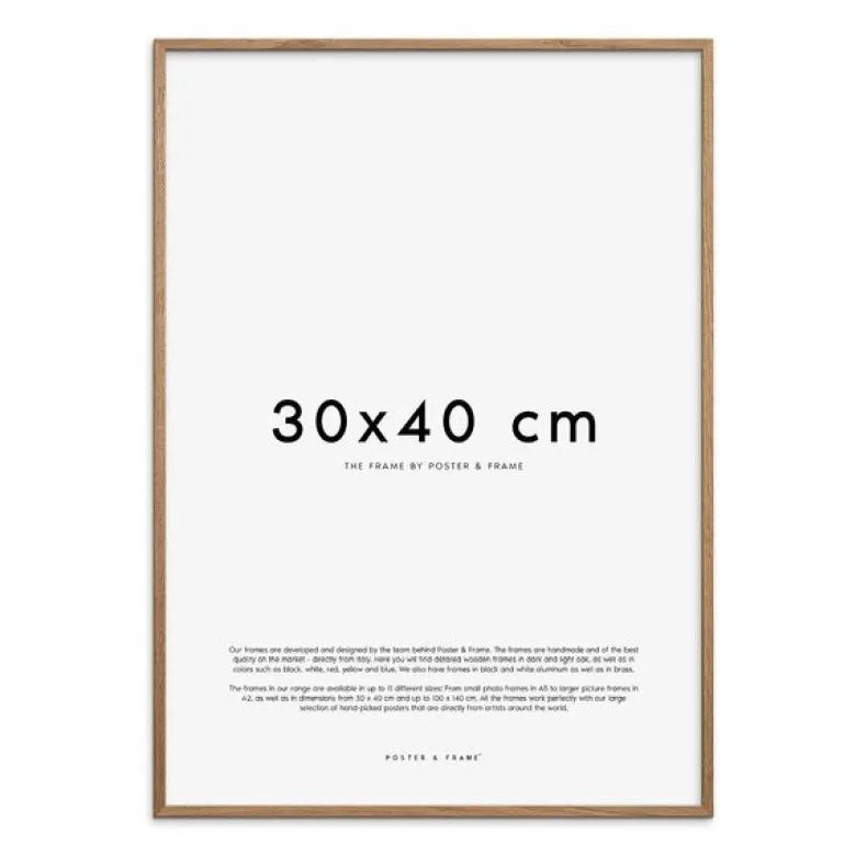 Treramme 30x40 cm lys eik