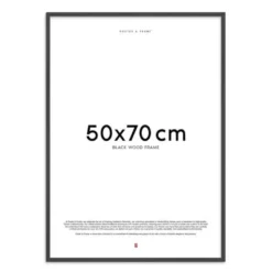 Treramme 50x70 cm svart