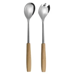 Treskaft salatbestikk 24,7 cm 2 deler eik