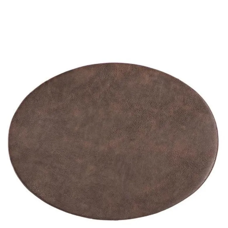 Troja dekkebrikke 45x33 cm oval kaffe
