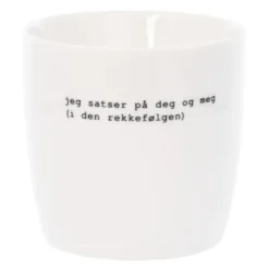 Trygve Skaug krus jeg satser på deg og meg 30 cl hvit