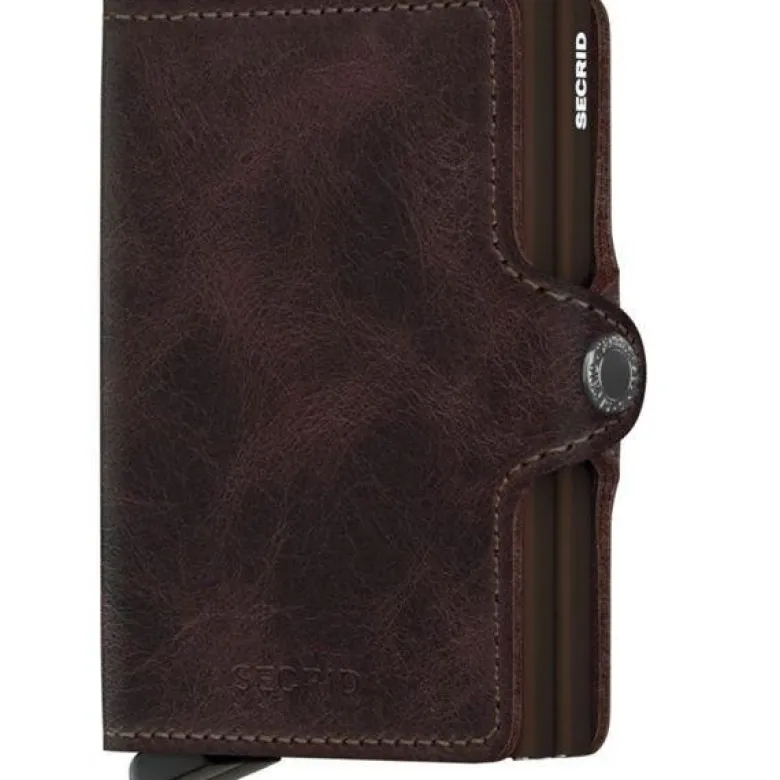 Twinwallet lommebok m/kortholder brun