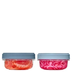 Twist & Stack oppbevaringsboks 35,5 cl 2 stk klar/blå