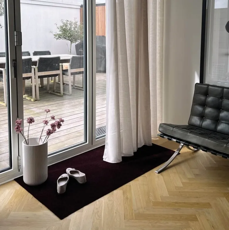 Unicolor gulvmatte 120x67 cm bordeaux