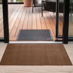 Unicolor gulvmatte 130x90 cm cognac