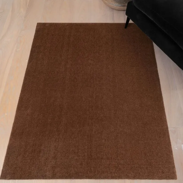 Unicolor gulvmatte 130x90 cm cognac