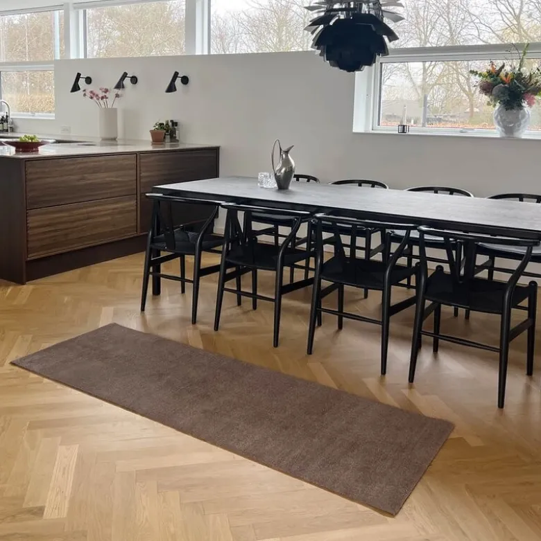 Unicolor gulvmatte 200x90 cm sand/beige