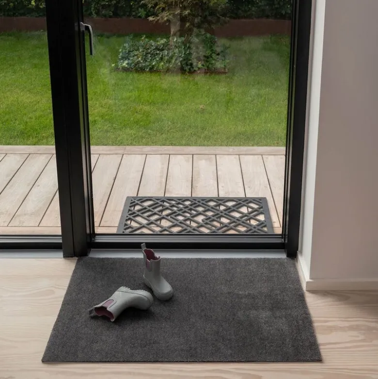 Unicolor gulvmatte 90x60 cm steelgrey