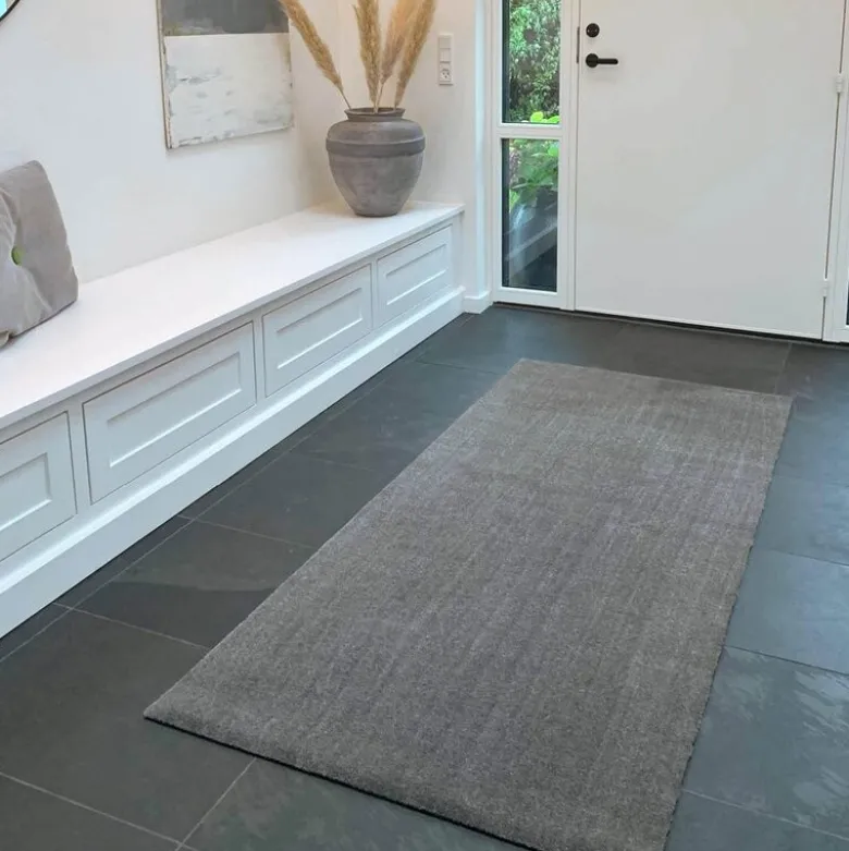 Unicolor gulvmatte 200x90 cm steelgrey