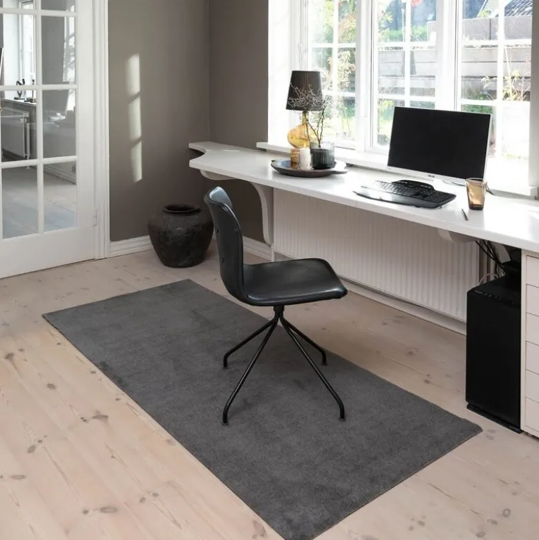 Unicolor gulvmatte 200x90 cm steelgrey