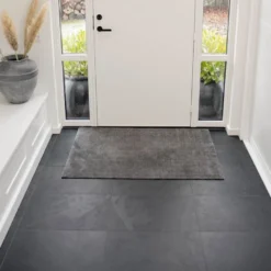 Unicolor gulvmatte 130x90 cm steelgrey