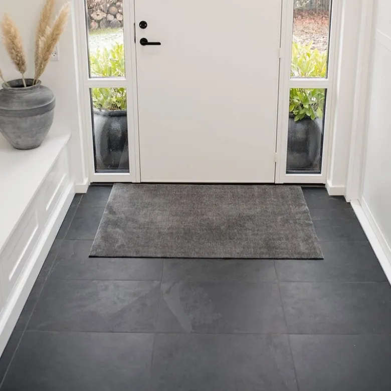 Unicolor gulvmatte 130x90 cm steelgrey