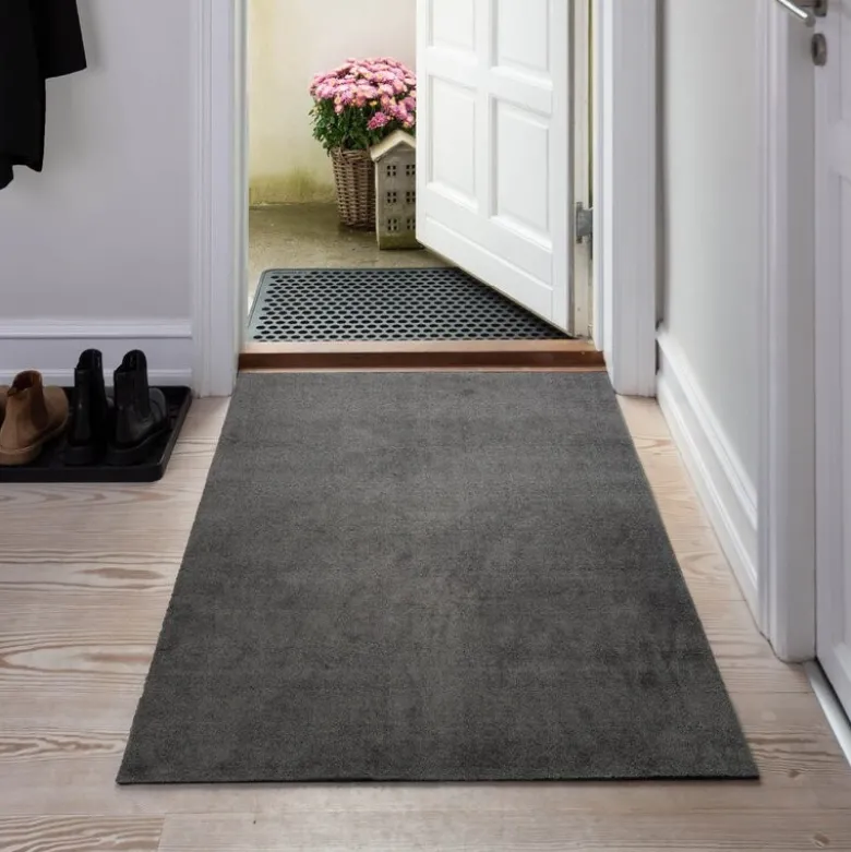 Unicolor gulvmatte 130x90 cm steelgrey