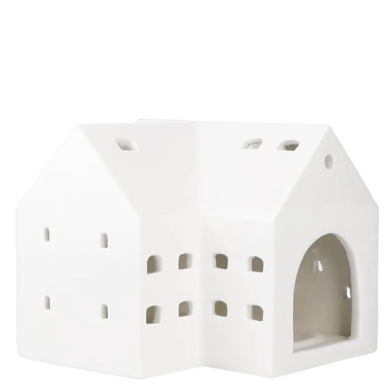 Urbania lyslykt 10,5 cm stall hvit