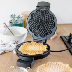 Vaffeljern XL 5 hjerter 900W 18,5 cm svart