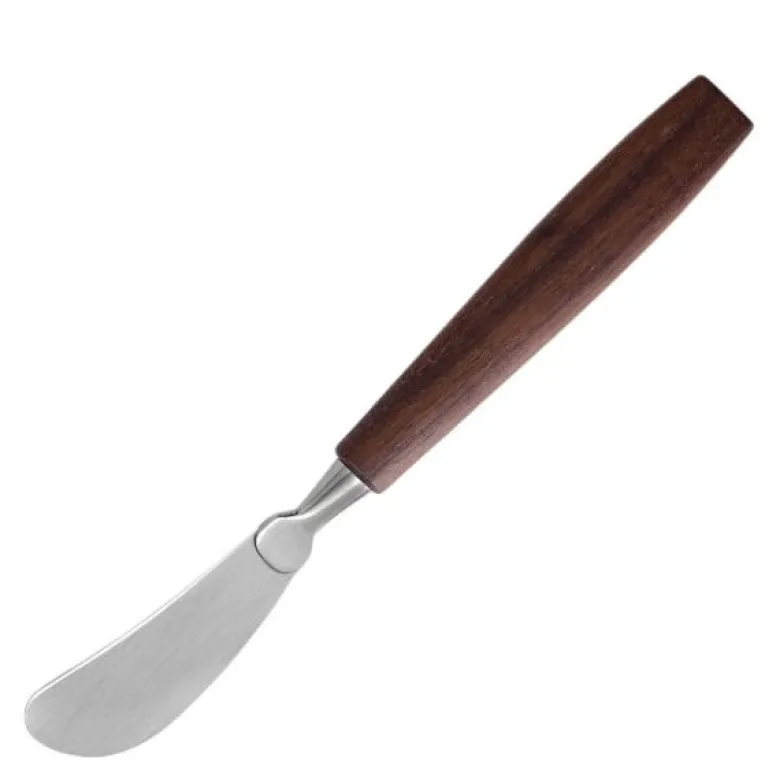 Valnøtt smørekniv 18 cm stål/valnøtt