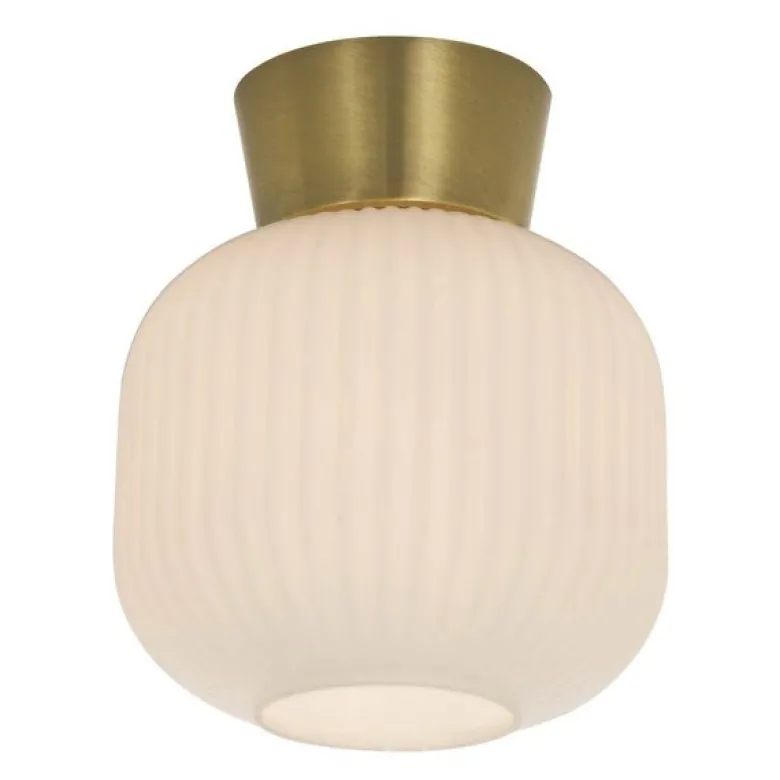 Vanja plafond 20 cm hvit/matt messing