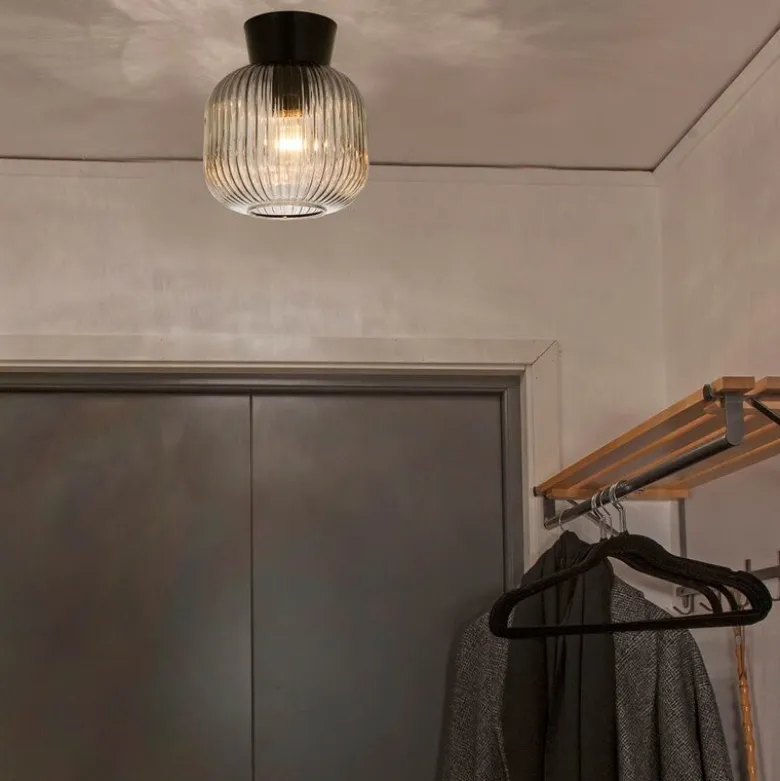 Vanja plafond 20 cm svart/røykfarget