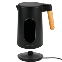 Vannkoker med termostat 1,7L svart/tre