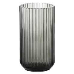 Vase 20 cm røkt glass
