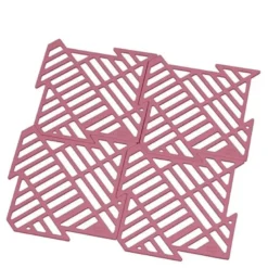Vaskematte 16x16 cm rosé