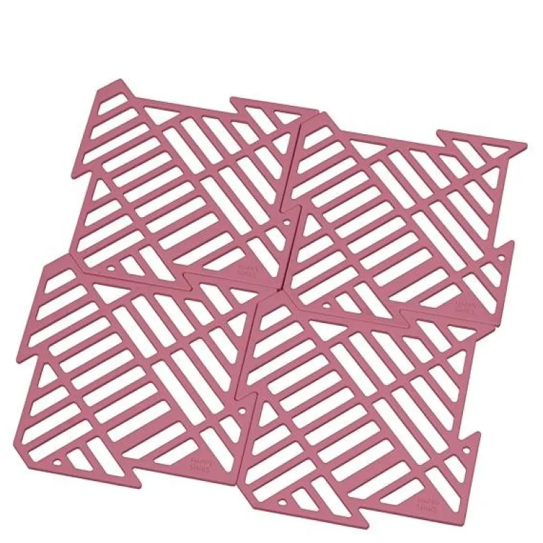 Vaskematte 16x16 cm rosé