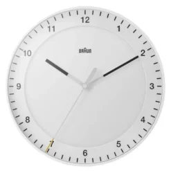 Vegglokke analog 30 cm hvit