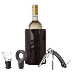 Vin Classic sett 4 deler svart/sølv