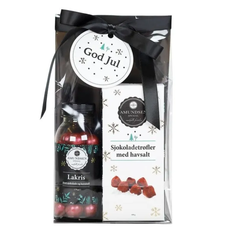 Vintergave Sjokoladetrøfler 100g & lakriskuler røde 170g