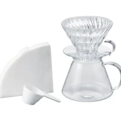 V60 kaffebrygger i glass str.02 4 deler