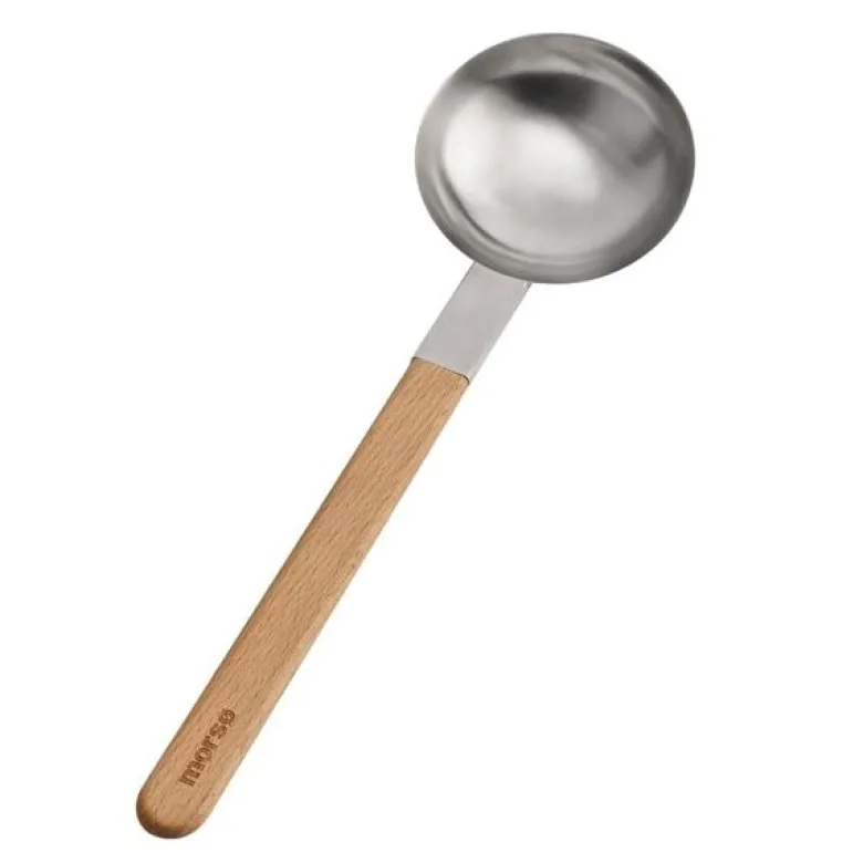 Vulcano wok redskap skje 40 cm stål/eik