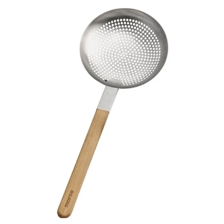 Vulcano wok redskap Spider hullsleiv 45 cm stål/eik