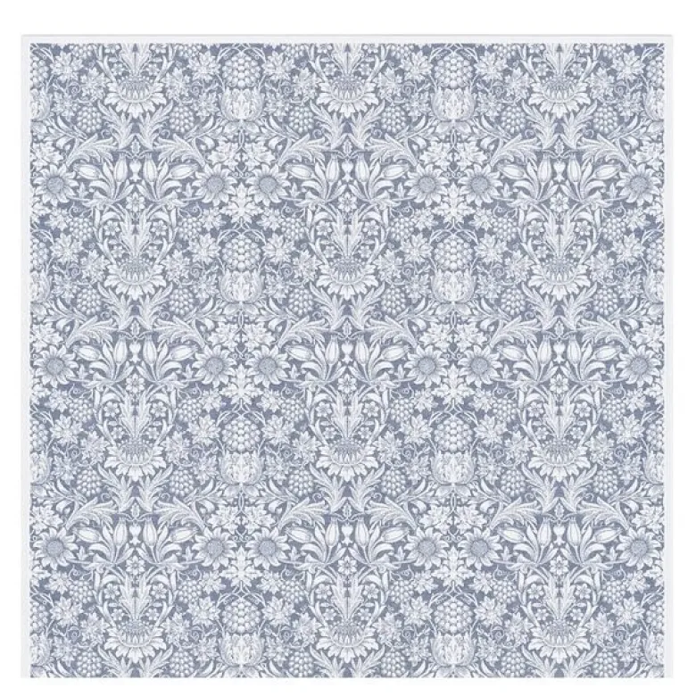 William Morris Sunflower duk 150x150 cm mørk blå